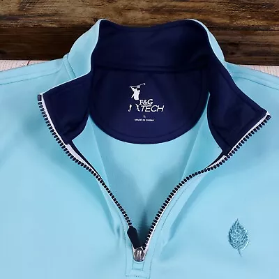 F&G Tech Vest Mens L 1/4 Zip Performance Golf Club Logo • $19