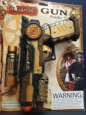 STEAMPUNK SPACE GUN Costume Fake Laser Pistol Futuristic Western Sci-fi Prop Toy • $14.50