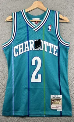 Mitchell & Ness Hardwood Classics Jersey Charlotte Hornets Larry Johnson S NWT • $62.88