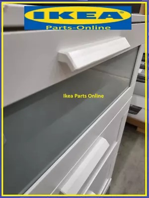 IKEA 2 X BRIMNES Wardrobe Composite Handle In White #124328 4 Screws #109567 • £8