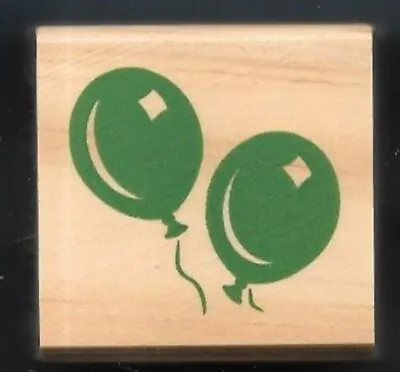 BALLOONS Background Party Occasion Card NEW Wood Mount CRAFT RUBBER STAMP • $2.29