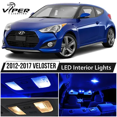 Blue Interior LED Lights Package Kit For 2012-2017 Hyundai Veloster • $13.99