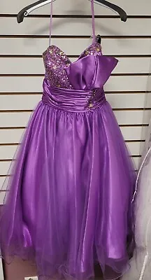 Jolene Prom Dress #12041 Size 6 Purple Beading  • $240