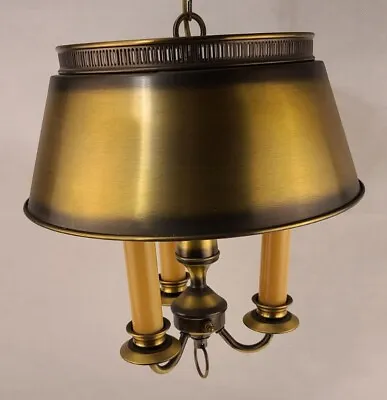 Vintage Mcm Metal Pendant/swag Lamp W/three Lights  Three Way Switch • $99.95