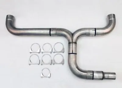 5  Diesel Exhaust Dual Stack Pipe Kit - 409 Stainless Steel - DK500 • $289.95