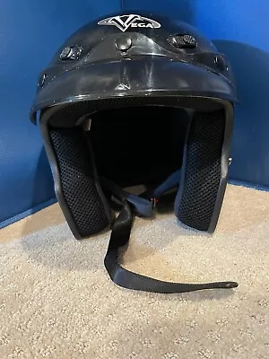 Vega X-680 Motorcycle Helmet Black Sz S Snell DOT Approved • $45