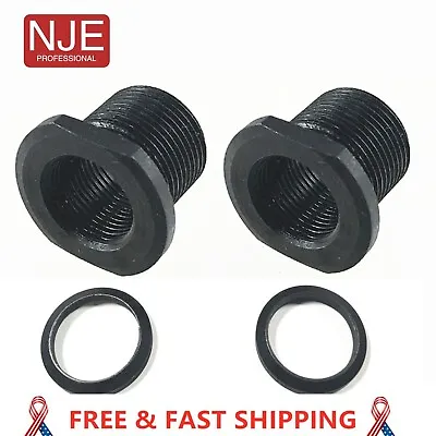 2 Pack Steel Thread Adapter 1/2x28 To 5/8x24 With 2 Crush Washer • $11.99
