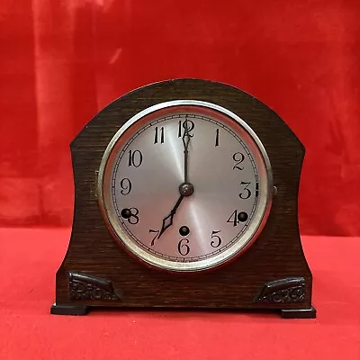 Vintage British Coronet Mantle Clock Missing Key & Pendulum . Beautiful Finish • $59.99