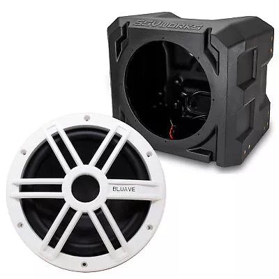 Bluave X10S2W 10  Marine Subwoofer 250w 2-Ohm White Grill With Sub Box Enclosure • $479.99
