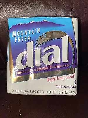 Vintage Dial Mountain Fresh Scent Cleansing Bar Soap 4.5 Oz ~(3) PACK • $14.95