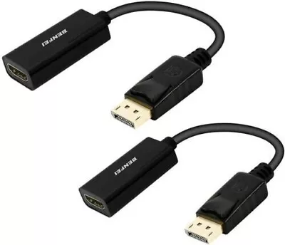 2 Pack Displayport To HDMI Adapter  DP To HDMI Converter With Audio • £5.99