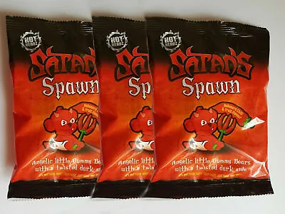 £11.99 • Buy 3x Satan's Spawn - Evil Habanero Chilli Gummy Bears - Pack Of 3 Bags 125g Each