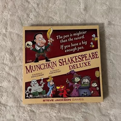 Munchkin Shakespeare Deluxe Board Game- NO DICE • $15