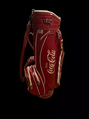 VTG Pro Model Coca Cola Golf Bag Strap 13 Club Tubes & Cover 5 Zippered Pockets • $122.97