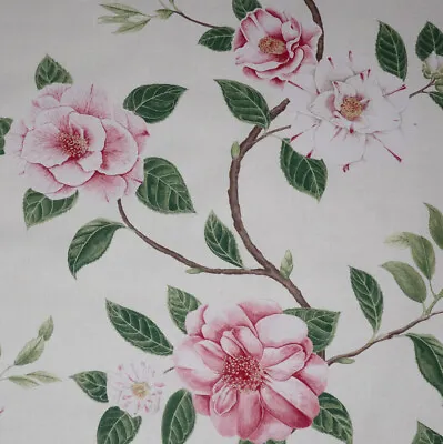 £8 • Buy 0.8 Meters X SANDERSON  Christabel  Cotton Fabric 17th Century Floral Rose
