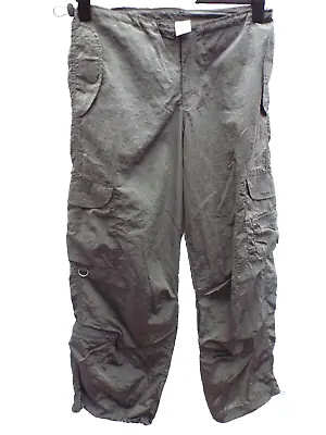 Iets Frans - Grey Silk Feel Parachute Pants - Size S • £7.50