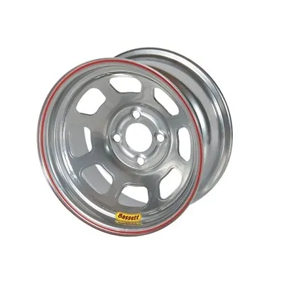 Bassett 47SH4S 14X7 D-Hole 4x100 Mm 4 In Backspace Silver Wheel • $104.99