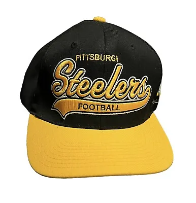 Mitchell & Ness Pittsburgh Steelers Snapback Hat Vintage Collection Script • $29.99