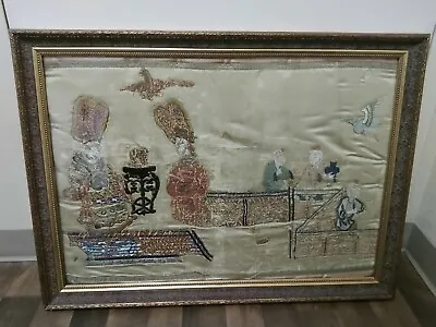 $25500 • Buy Chinese  Antique  Silk Embroidery Textile Collectible Chinese Antique Art 