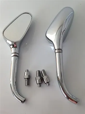Universal Custom Small Motorcycle Golf Club Mirrors Fit For Harly Yamaha Chrome • $30.79