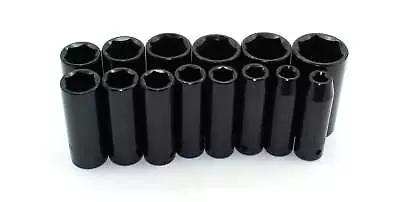 TEMO 3/8  To 1-1/4  Cr-V 6-Point 1/2  Drive Deep Impact Imperial Socket Bits Set • $10.99