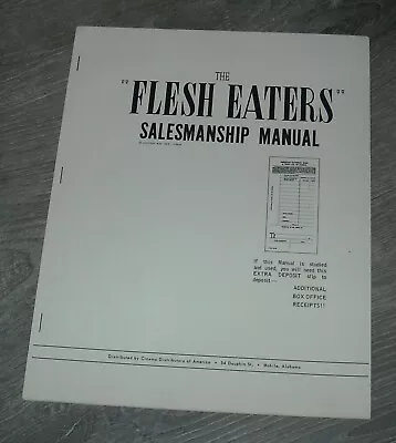 The FLESH EATERS PROMO HORROR MOVIE PRESSBOOK 1964 MARTIN KOSLECK BARBARA WILKIN • $9.99