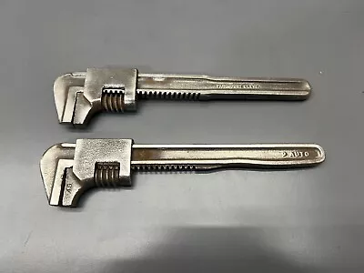 (m) Lot Of 2 Vintage 9  Adjustable Monkey Wrench Fairmount & Unbranded Usa • $35