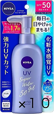 Lot Of 10 NIVEA UV Super Water Gel 140g Sunscreen Pump SPF50 PA+++ 10 Lot • $118