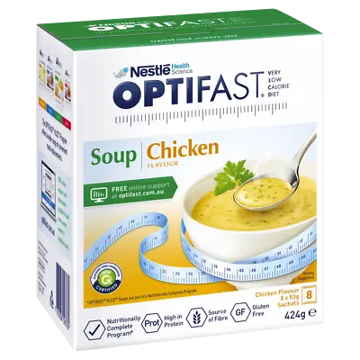 £24.15 • Buy Optifast VLCD Chicken Soup 8 X 53g Sachets (424g) Low Calorie Meal Replacement