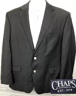 Chaps Mens Dark Navy Wool Blazer W/Metal Buttons 44R (t18) • $40