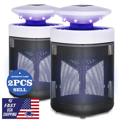 2 PCS Mosquito Killer LED Chemical-Free Fan 1800V Bug Fly Zapper Insect Lamp • $19.99