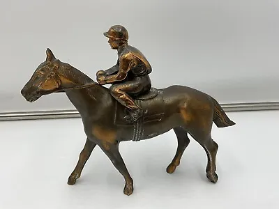 Vintage Cast Metal Copper Bronze Color W/ Jockey • $399.20