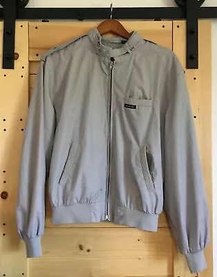 Members Only Vintage Men's Gray Full Zip Bomber Jacket Size Large ￼42 • $24
