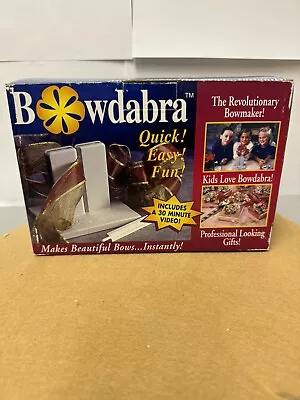 Vintage Bowdabra Bow Maker Crafting Tool With VHS Instructions W/ Some Ribbon • $23.99