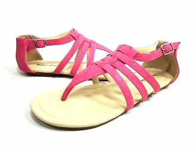 MICHAEL ANTONIO WOMEN'S DELTON FASHION FLATS SANDALPINKUS SIZE 8 NEW W Box • $24.99