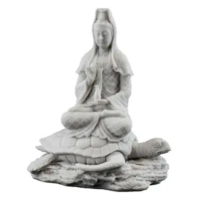 $59.95 • Buy KWAN YIN RISING FROM THE SEA STATUE Quan Yin Buddha Goddess White Marble Resin