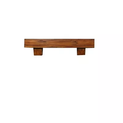  Duluth Forge 48-Inch Fireplace Shelf Mantel With Corbels - Brown Finish • $271.59