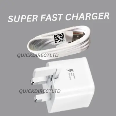 Fast Charger Adapter Plug & USB Charging Cable For Samsung Galaxy Phones Lot UK • £3.97