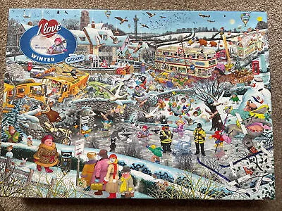 Gibson Mike Jupp’s I Love ❤️ 1000 Piece Jigsaw Puzzle 🧩 Comic Fun Winter • £6.99