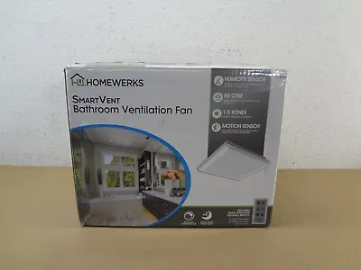 Homewerks Smart Vent Bathroom Ventilation Fan With Motion Sensor And LED Light • $139.99