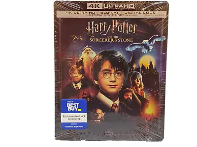 Harry Potter And The  Sorcerer's Stone - 4K Blu Ray Digital - New Steelbook • $27.99