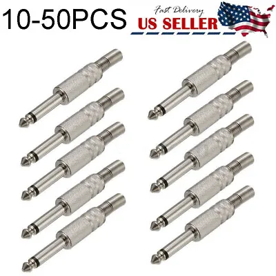1/4'' 6.35mm Male Mono Audio Cable Jack Spring Connector Plug US New • $8.99