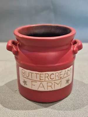 Yankee Candle Buttercream Farm Red Milk Urn Ceramic Votive Candle Holder Rare GC • £6.99