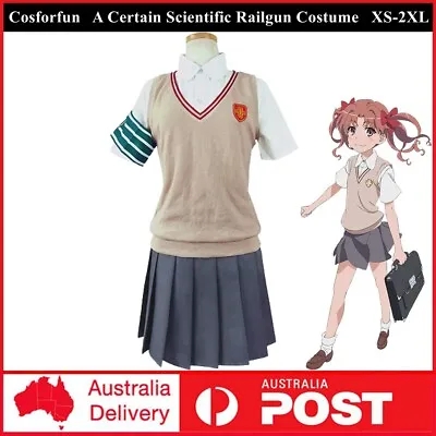 A Certain Scientific Railgun Costume Misaka Mikoto Cosplay JK School Uniforms • $42.54