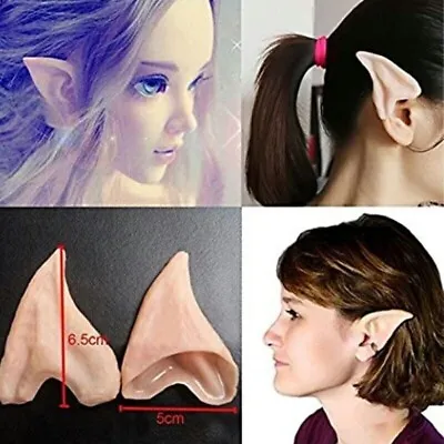 £3.33 • Buy One Pair Latex Prosthetic Tips Cosplay Fairy Angel Pixie Elf Ears