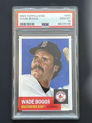 2023 Topps Living Set #669 WADE BOGGS Boston Red Sox PSA Gem Mint 10 • $59.99