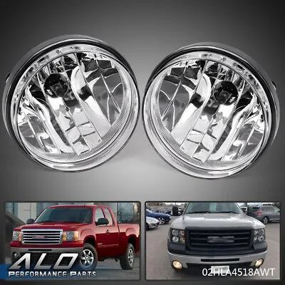 Fit For 07-13 GMC Sierra 1500 2500 3500 HD Clear Front Bumper Fog Lights Lamps  • $20.80