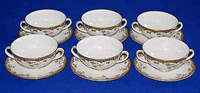 Royal Doulton Set 6 Lynnewood Soup Bowls Coupes & Stands 1st Quality • £29.99