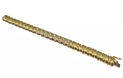 Rare Jose Hess 4 T.c.w 18k Yellow Gold Bracelet Exceptional Quality 75 Grams  • $12500