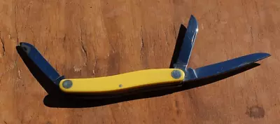 Vintage Ka-bar #1097 Yellow Birdseye Stockman Folding Knife Made In Usa • $29